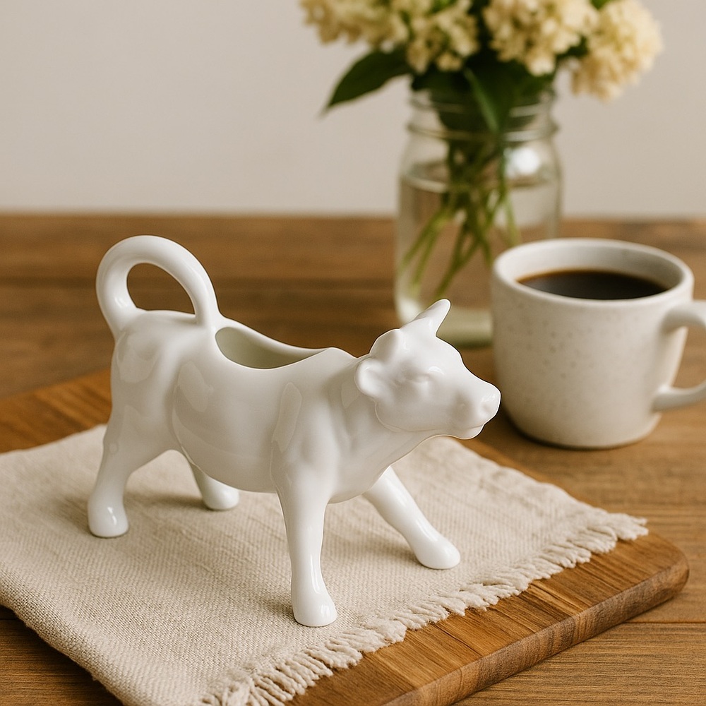 🥈 147. Vintage HIC Japan Porcelain Cow Creamer Pitcher c.1960s–70s